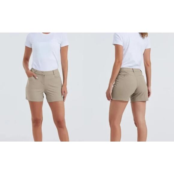 Willit Khaki Hiking Golf Shorts Pockets Size 4 - Picture 1 of 8